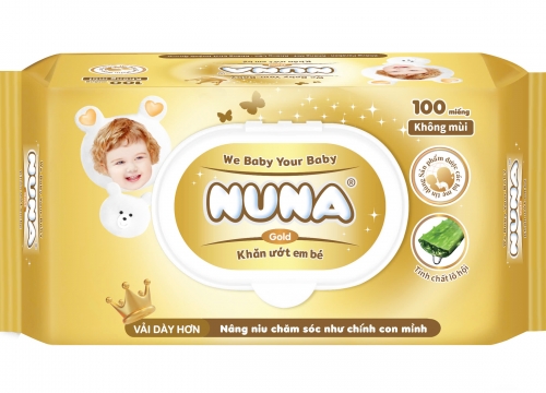 Khăn Ướt Em Bé Nuna Gold 80 Miếng - Siêu Dày không mùi