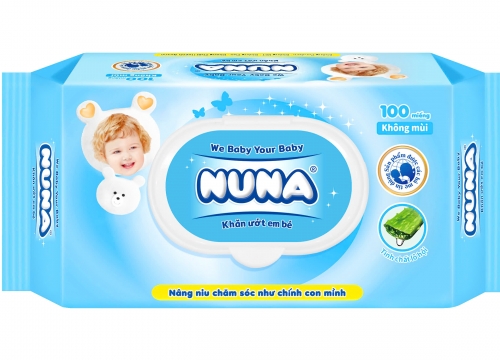 Khăn Ướt Em Bé Nuna 100 Miếng - Không mùi
